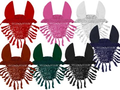 Paris Tack Derby Originals Premium Crochet Horse Show Fly Veil and Ear Net, Full