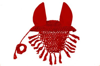 Image showing  Derby Originals Premium Crochet Horse Show Fly Veil and Ear Net, Full