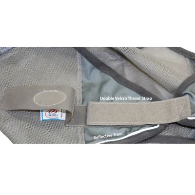 Image showing  Reflective Trim Horse Mesh Fly Mask without Ears