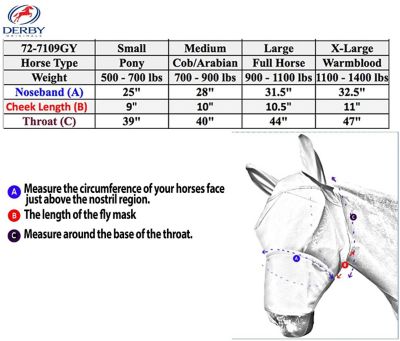 Image showing  Reflective Horse Fly Mask with Ears and Nose