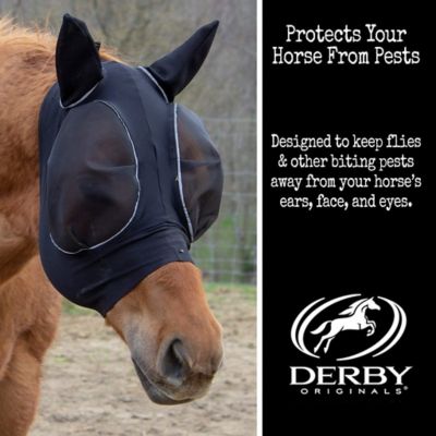 Image showing  Safety Reflective Bug Eye Lycra Horse Fly Mask