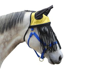 Derby Originals Mesh Horse Fly Bonnet with Fringe and Reflective Trim