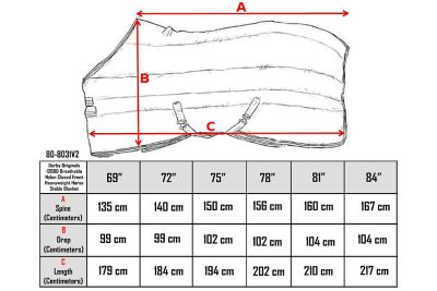 Image showing  Wind Storm 300g/1200D Winter Horse Stable Blanket with Closed Front, Heavyweight