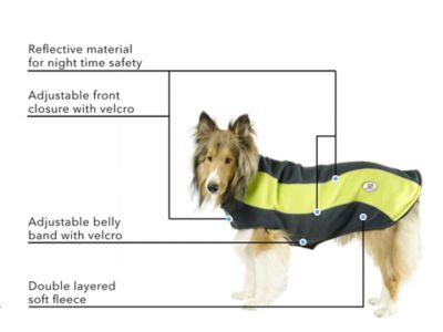 Image showing  Adventure Coat Double-Layered Fleece All-Season Reflective Dog Sweater