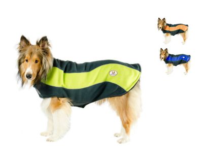 cuteNfuzzy Adventure Coat Double-Layered Fleece All-Season Dog Sweater, Safety Reflective Design