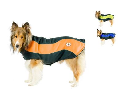 cuteNfuzzy Adventure Coat Double-Layered Fleece All-Season Dog Sweater, Safety Reflective Design