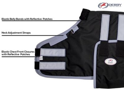 Image showing 2 th Derby Originals No Hardware 600D Winter Foal/Miniature Horse Turnout Blanket, Mediumweight, 150g