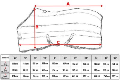 Image showing  Nordic-Tough West Coast 200g 420D Nylon Mediumweight Winter Horse Stable Blanket