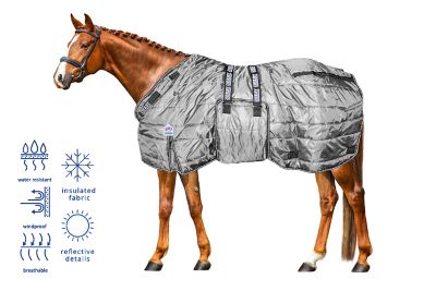 Image showing  200g/420D Nordic-Tough Winter Mediumweight Horse Stable Blanket with Closed Front