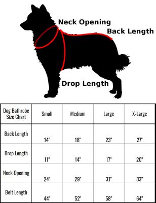 Image showing  Pampered Pooch Ultra Flex Plush Microfiber Dog Bath Robe with Hood, 14 in.