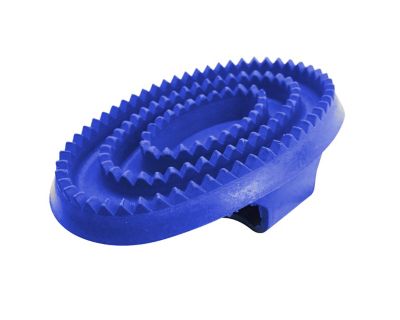 Image showing  Rubber Horse Grooming Curry Comb, Large, Red