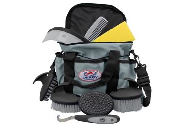 Image showing  9 pc. Premium Comfort Complete Horse Grooming Kit, Gray
