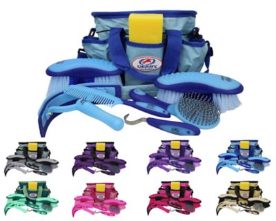 Derby Originals 8 pc. Premium Ringside Complete Horse Grooming Kit, Blue