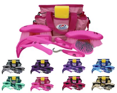 Derby Originals 8 pc. Premium Ringside Complete Horse Grooming Kit, Pink