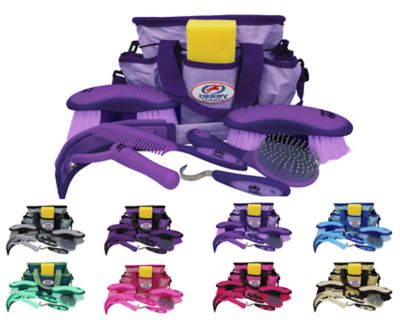 Derby Originals 8 pc. Premium Ringside Complete Horse Grooming Kit, Purple