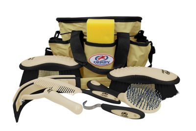 Image showing  8 pc. Premium Ringside Complete Horse Grooming Kit, Tan/Brown