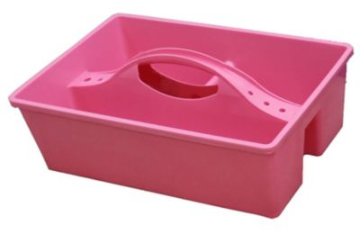 Image showing  Large Plastic Horse Grooming Caddy, Pink