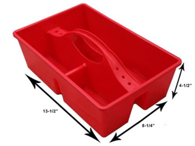 Image showing  Large Plastic Horse Grooming Caddy, Red