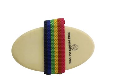 Image showing  Pony Body Brush, Wooden Finish, Baby Blue