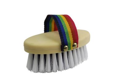 Image showing  Pony Body Brush, Wooden Finish, Pink