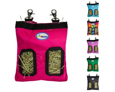 cuteNfuzzy Easy Feed Small Pet Hanging Hay Bag for Guinea Pigs and Rabbits, Pink, Small