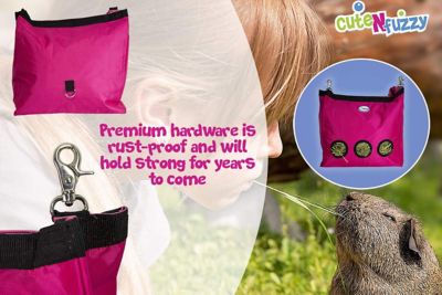 Image showing 5 th cuteNfuzzy Easy Feed Small Pet Hanging Hay Bag for Guinea Pigs and Rabbits, Hurricane Blue, Large