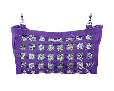 cuteNfuzzy Superior Small Pet Hanging Hay Bag for Guinea Pigs and Rabbits, Purple, Medium