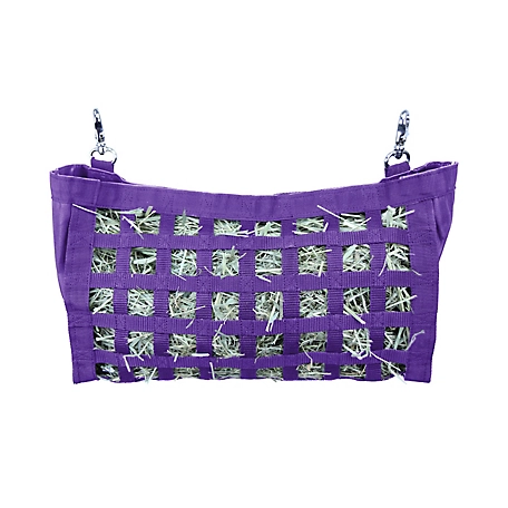 cuteNfuzzy Superior Small Pet Hanging Hay Bag for Guinea Pigs and Rabbits, Purple, Medium