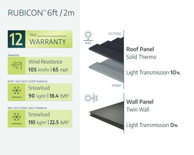 Image showing  6 ft. x 5 ft. Rubicon Shed, Gray