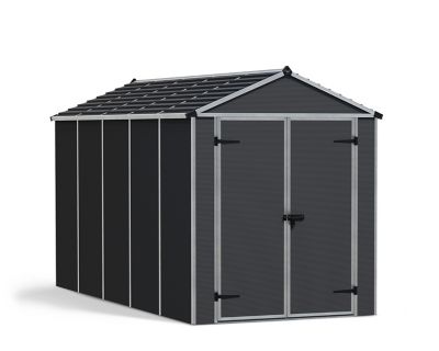 Canopia by Palram 6 ft. x 12 ft. Rubicon Shed, Gray