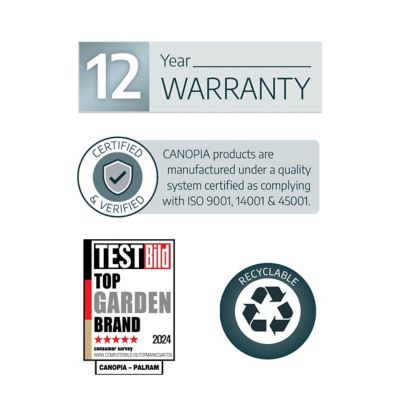 Image showing 9 th Canopia by Palram 6 ft. x 12 ft. Rubicon Shed, Gray