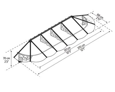 Image showing  145.7 in. x 34.6 in. Lily 3666 Awning