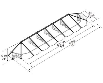 Image showing  186.1 in. x 34.6 in. Lily 4690 Awning