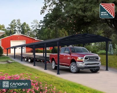 Image showing  12 ft. x 42 ft. Arcadia 12700 Carport, Gray