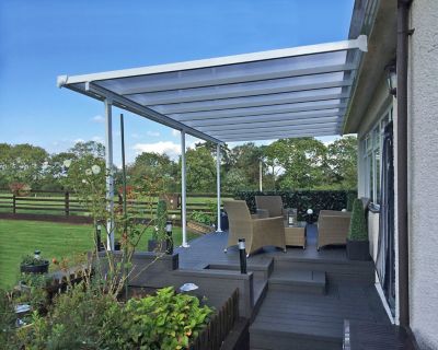 Image showing  10 ft. x 18 ft. Feria Patio Cover, White