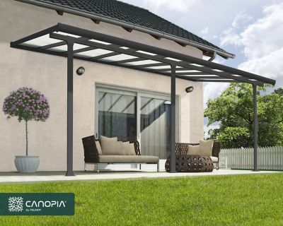 Image showing  10 ft. x 18 ft. Feria Patio Cover, Gray