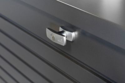 Image showing 7 th Biohort 210 gal. Leisure Time Steel Deck Storage Box, Dark Gray Metallic