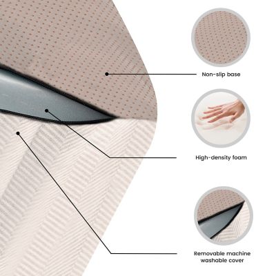 Image showing  4-Step Herringbone High-Density Foam Dog Stairs for Dogs Up to 30 lb.