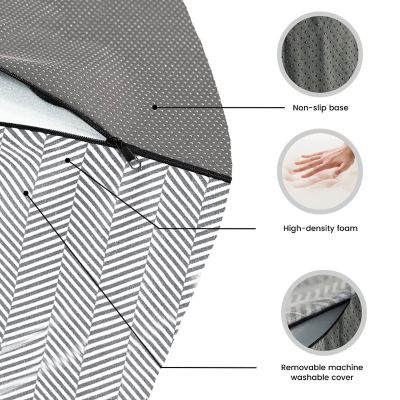 Image showing  4-Step Herringbone High-Density Foam Dog Stairs for Dogs Up to 30 lb.