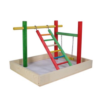 Penn-Plax Colorful Wood Bird Playpen