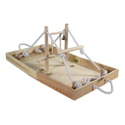 Penn-Plax Foldable Wood Bird Playpen