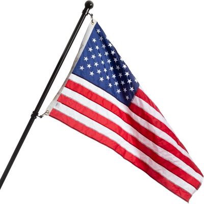 EZ Pole 6 ft. Residential Mount Flag Pole with 3 ft. x 5 ft. U.S. Flag