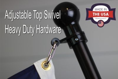 Image showing 5 th EZ Pole 6 ft. Residential Mount Flag Pole with 3 ft. x 5 ft. U.S. Flag