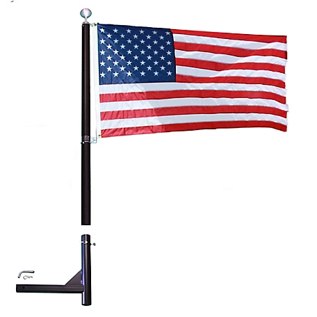 EZ Pole 2 in. Truck Hitch with 6 ft. Pole and 3 ft. x 5 ft. USA Flag