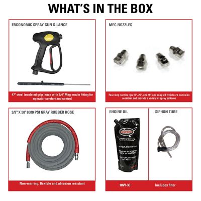 Image showing  5,000 PSI 5 GPM Gas Cold Water SuperPro Roll-Cage Pressure Washer, UDOR Industrial Triplex Pump, Honda GX690 Engine