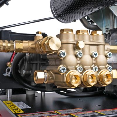 Image showing 8 th SIMPSON 5,000 PSI 5 GPM Gas Cold Water SuperPro Roll-Cage Pressure Washer, UDOR Industrial Triplex Pump, Honda GX690 Engine