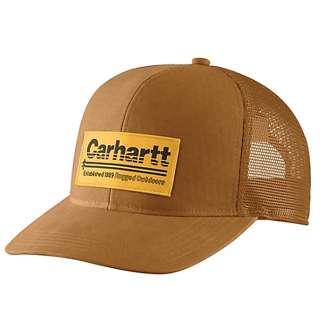 Carhartt Canvas Mesh-Back Outdoors Patch Cap