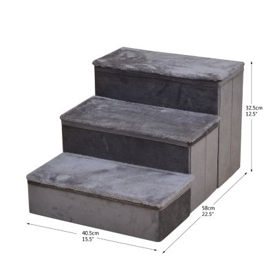 Image showing  2-in-1 Pet Stepping Ladder with Storage, Stairs for Senior Pets