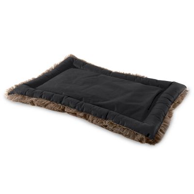 Image showing  Details Pet Bed Mat, Plush Eyelash Faux Fur Calming Blanket Carpet Rug Mattress for Cats and Dogs