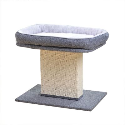 Image showing 7 th Catry Mellow Cat Bed with Sisal Scratching Post, 22.8 in.